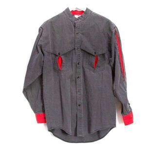 Vgt 90s Cowboy Threads Men Western Rodeo Denim Button Up Thick Shirt USA Made M